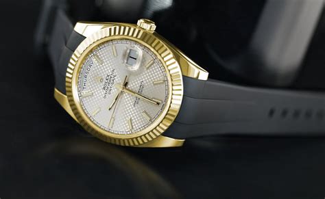 rolex day date rubber strap